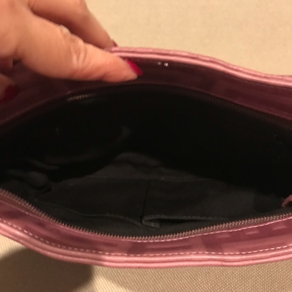 Purple leather bag. Texture looks like a Fendi! - Picture 2 of 4